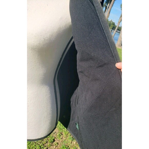 Lauren Jeans Co. Ralph Lauren Quilted Vest Women's Size L Black Denim & Leather - Picture 9 of 14